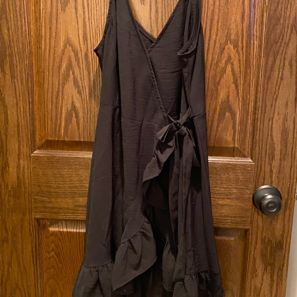 Entro Spaghetti Strap Crossover Ruffle Dress - image 1